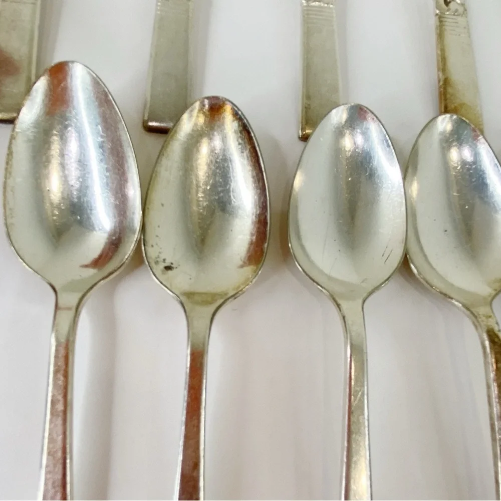 Oneida Community Silverplate 1948 Morning Star Spoons 6 TSP 7 TBSP 1 Spreader